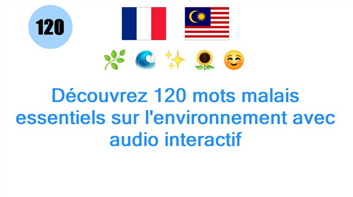 Découvrez 120 mots malais essentiels sur lenvironnement avec audio interactif